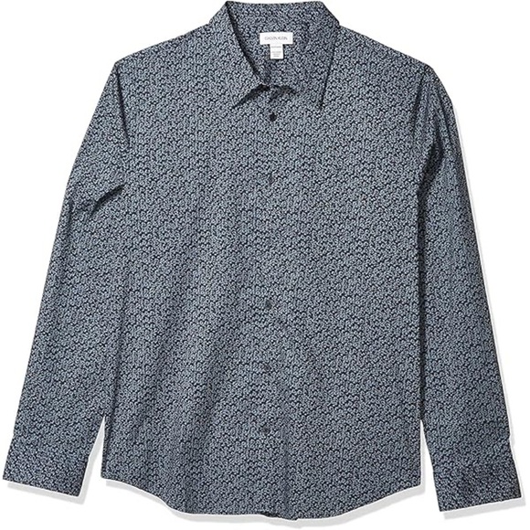 Chaps, Men's Blue Patterned Casual Shirt,Contemporary,Excellent Condition,Size L - Picture 1 of 9